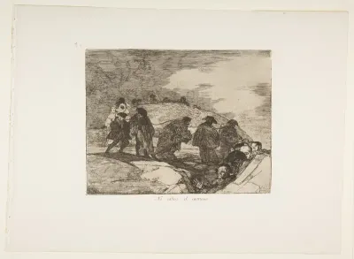 Plate 70  from "The Disasters of War" (Los Desastres de la Guerra): 'They do not know the way' (No saben el camino)