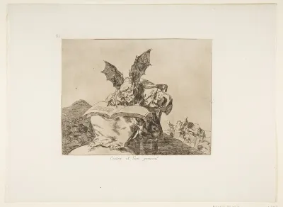 Plate 71 from "The Disasters of War" (Los Desastres de la Guerra): 'Against the common good' (Contra el bien general)
