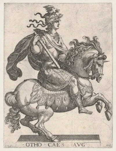 Plate 8: Emperor Otho on Horseback, from "The First Twelve Roman Caesars"