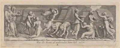 Plate 8: Israelites Collecting Manna, from Exodus 15 and 16, after a lost fresco in the basamento of Bay 8 of the Vatican Loggia