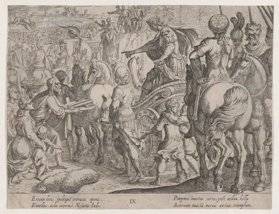 Plate 9: Alexander's Triumphal Entry into Babylon, from "The Deeds of Alexander the Great"