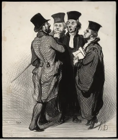 Plate 9 from Les Gens du Justice (Men of the Law)