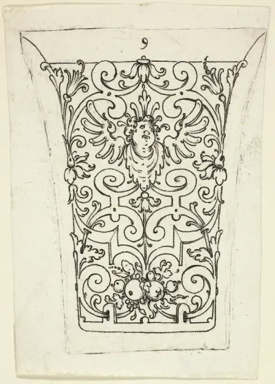 Plate 9, from twenty ornamental designs for goblets and beakers