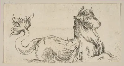 Plate 9: Marine Bull, from "Various figures and doodles" (Diverses figures et griffonnemens)