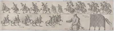 Plate depicting Ottavio Buffalino, from a series of twelve showing knights and their attendants dressed for a tournament (plate 5)