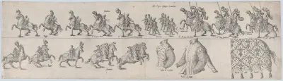 Plate for Giorgio Cesarini, from a series of twelve showing knights and their attendants dressed for a tournament (plate 10)