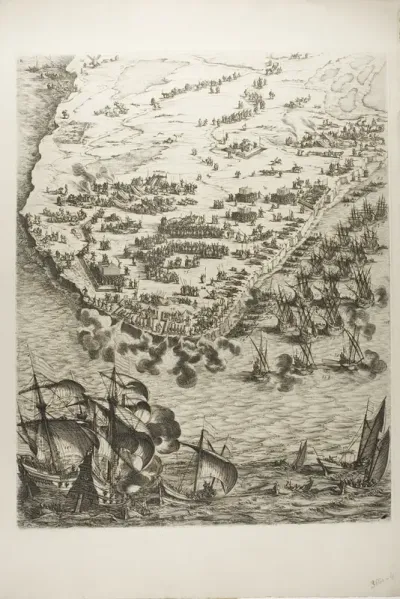 Plate Four from La Siège de la Rochelle