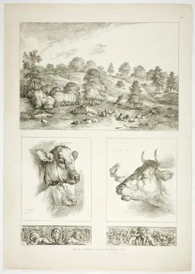Plate Four of 38 from Oeuvres de J. B. Huet