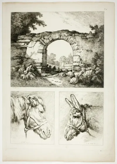 Plate Fourteen of 38 from Oeuvres de J. B. Huet