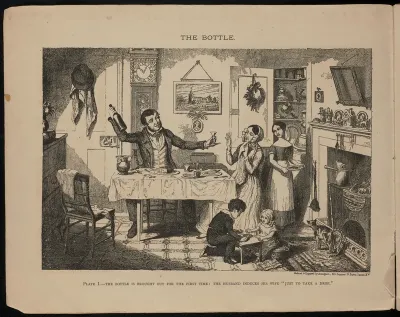 Plate I, The Bottle is Brought out for the First Time