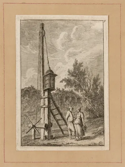 Plate Nine from Evenings in Rome