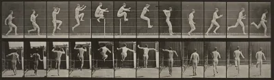 Plate Number 154. Jumping, running straight high jump
