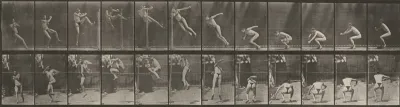 Plate Number 157. Jumping, running twist high jump