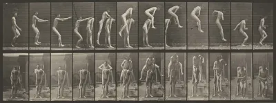 Plate Number 166. Jumping over a man's back (leapfrog)