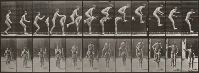 Plate Number 168. Jumping over a boy's back (leapfrog)
