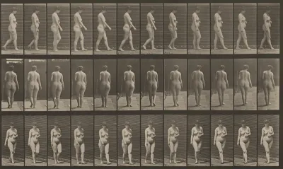 Plate Number 18. Walking, left hand across abdomen