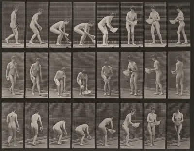 Plate Number 223. Stooping, lifting a basin, wiping it and turning