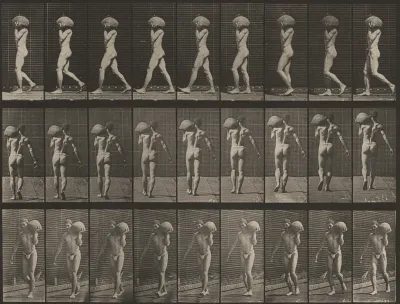 Plate Number 26. Walking, carrying a 75-lb. stone on left shoulder