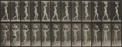 Plate Number 33. Walking and carrying a 14-lb. basket on head, hands raised