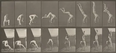 Plate Number 373. Acrobat, "press up" from chair
