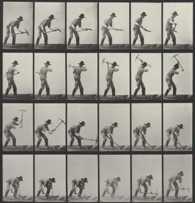 Plate Number 386. Miner, using a pick