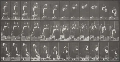 Plate Number 460. Carrying a jar on shoulder and basket in hand and placing them on the ground