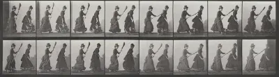 Plate Number 464. Woman chasing another with a broom