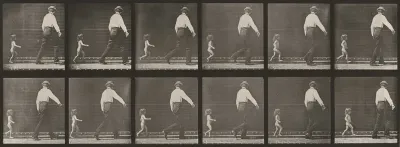 Plate Number 470. Child running after a man
