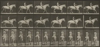 Plate Number 582. "Smith" walking, saddled; rider nude