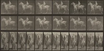 Plate Number 583."Tom" walking, saddled; female rider nude