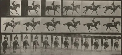 Plate Number 620. "Annie G." cantering, saddled
