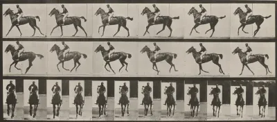 Plate Number 621. "Annie G." cantering, saddled