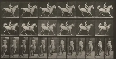 Plate Number 622. "Smith" cantering, saddled; rider nude