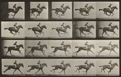 Plate Number 627. "Annie G." galloping