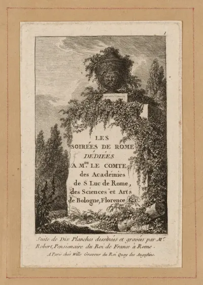 Plate One from Evenings in Rome