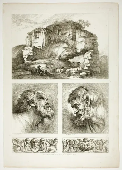 Plate Ten of 38 from Oeuvres de J. B. Huet