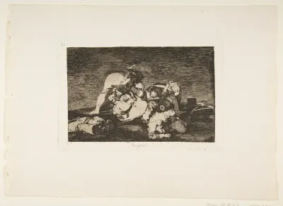 Plate10 from "The Disasters of War" (Los Desastres de la Guerra): Nor [do these] either (Tampoco)