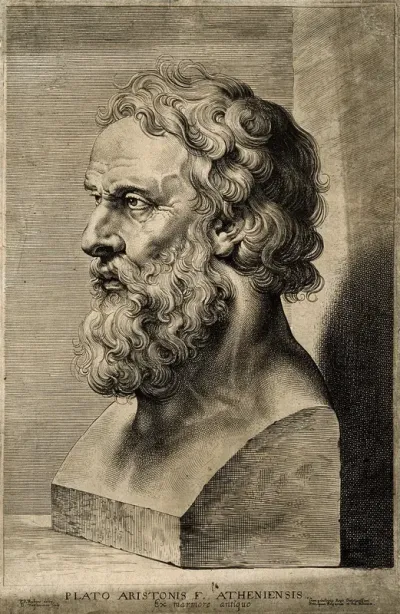 Plato. Line engraving by L. Vorsterman after Sir P. P. Rubens
