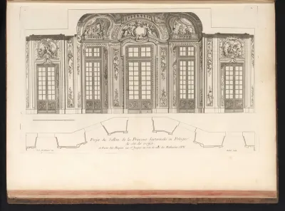 Plattegrond en gezicht in de salon van prinses Czatoryski