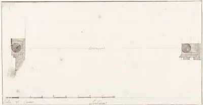 Plattegrond met plaatsing van de twee zuilen van de Zeus Olympus tempel
