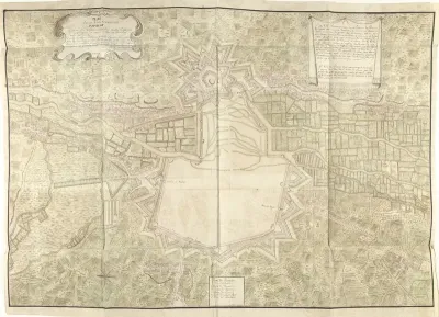 Plattegrond van Amiens, 1710