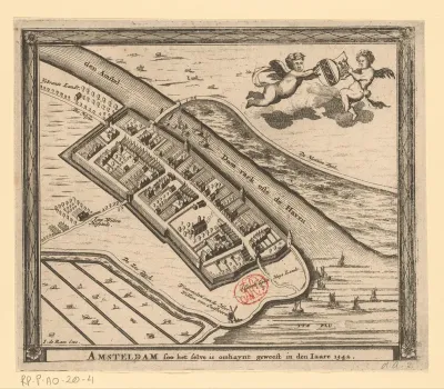 Plattegrond van Amsterdam, 1342