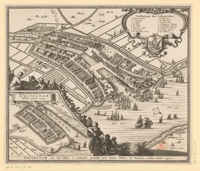 Plattegrond van Amsterdam, 1400