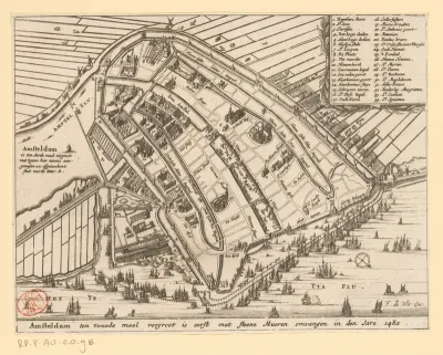 Plattegrond van Amsterdam, 1482