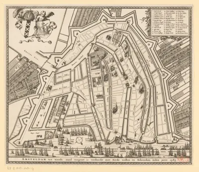 Plattegrond van Amsterdam, 1585