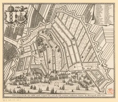 Plattegrond van Amsterdam, 1612