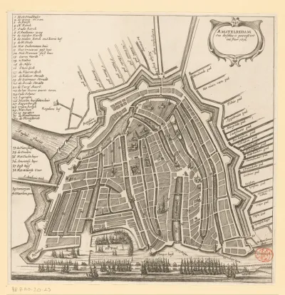Plattegrond van Amsterdam, 1612