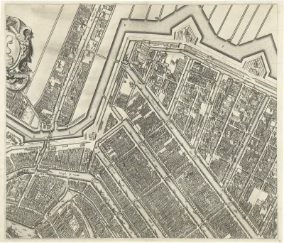 Plattegrond van Amsterdam (blad middenboven)