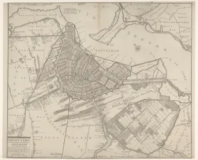 Plattegrond van Amsterdam en omstreken