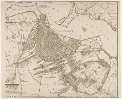 Plattegrond van Amsterdam en omstreken